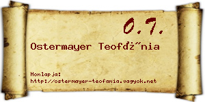 Ostermayer Teofánia névjegykártya